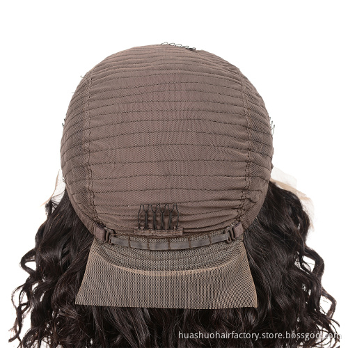 Brazilian Short Cut Bob Hair Wig, Brazilian Curly Deep Wave 13x6 Lace Frontal Bob Wig